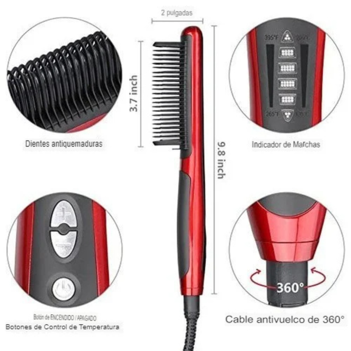 Cepillo Alisador Anti Frizz
